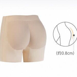 NEW Seamless Silky Spandex Butt Pads Shape Wear Shorts, Size Waist 23-24in